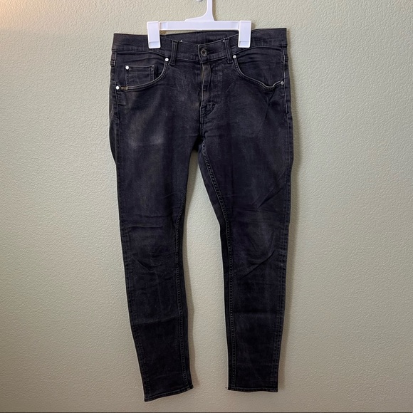 Skinny Faded Black Stretch Denim (33/32) - Picture 1 of 8